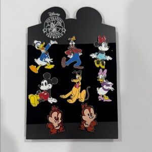 Paris Disney Park Classic Characters Pin Collection Set